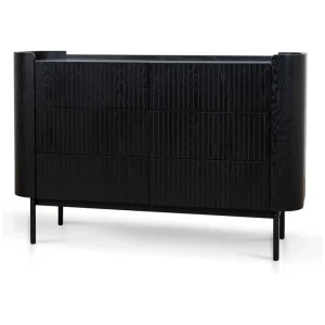 Gemma 1.2m Chest of Drawers - Full Black by Interior Secrets - AfterPay Available