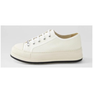 Genesiss Off White Fabric Sneakers