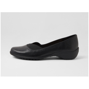 Genuis Black Leather Flat Shoes