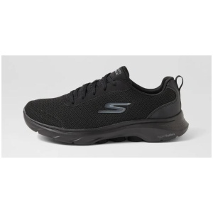 Go Walk 7 Black Mesh Sneakers