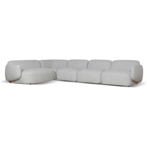 Gosling Left Chaise Modular Sofa - Cloud Grey by Interior Secrets - AfterPay Available