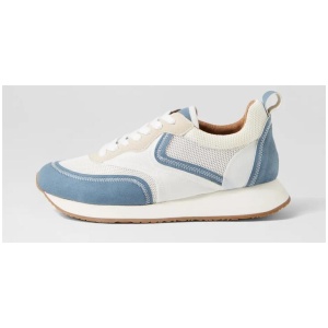 Greer Denim Mesh Leather Sneakers