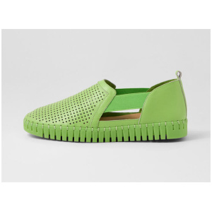 Habiki Light Lime Leather Sneakers