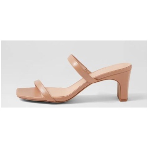 Haili Dark Nude Leather Sandals