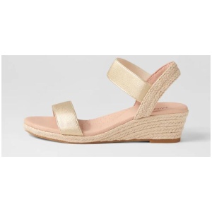 Halina Pale Gold Elastic Sandals