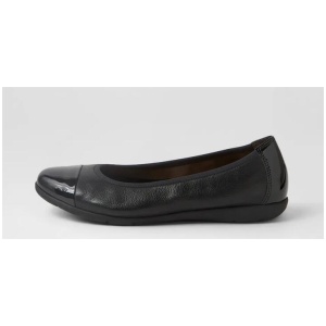 Hallies Black Patent Leather Flat Shoes