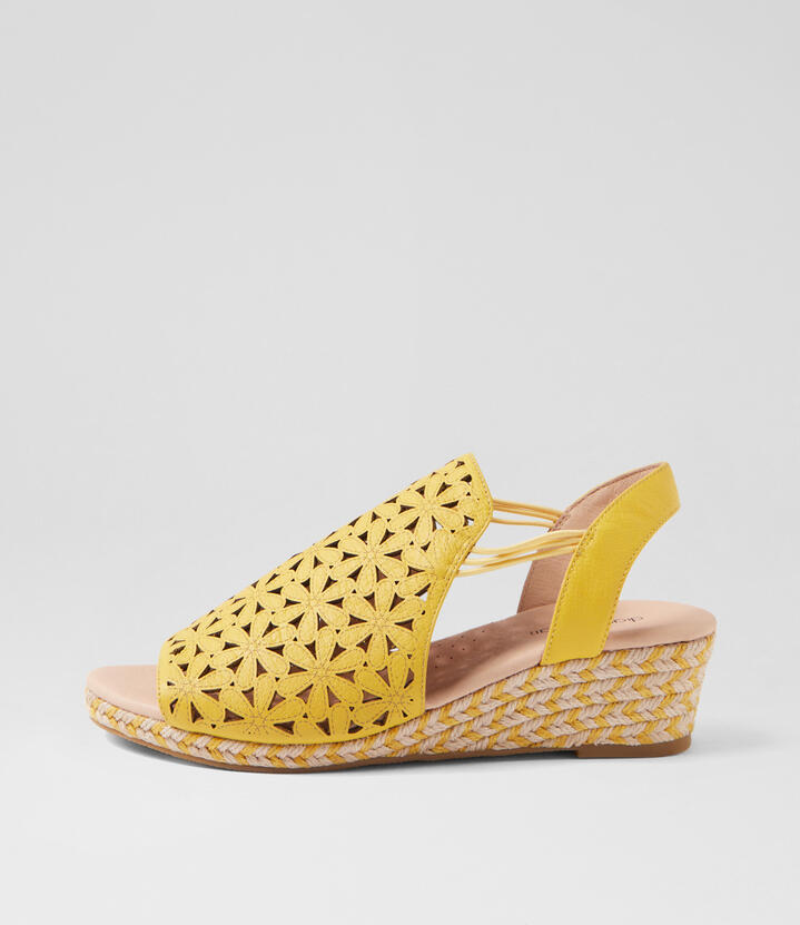 Hanar Yellow Multi Leather Sandals