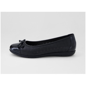 Hannie Black Patent Leather Flat Shoes