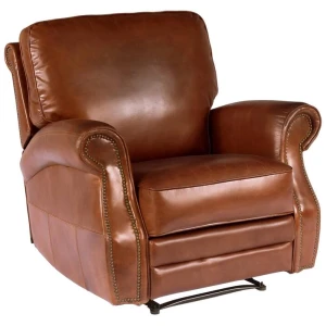 Harley Leather Recliner Chair, Vintage Whiskey
