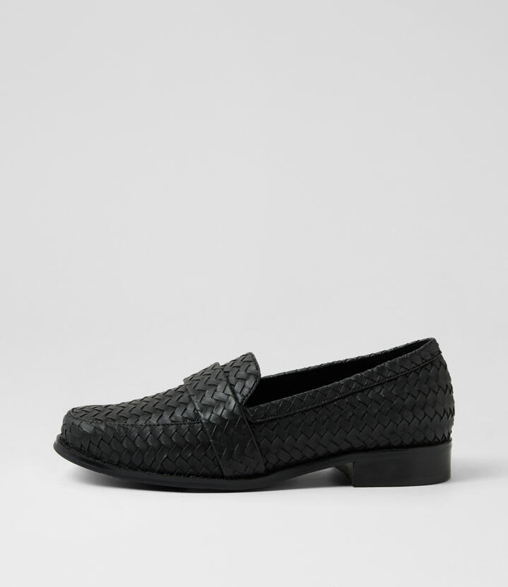 Harlow Loafer Black Weave Loafers