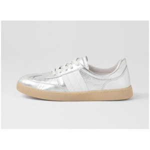 Harvey Silver White Leather Sneakers