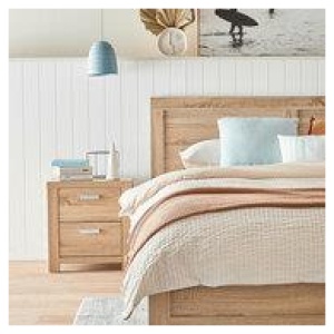 Havana Bedside Table Neutral 2 Drawer