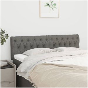 Headboards 2 pcs Dark Grey 80x7x78 to 88 cm Fabric