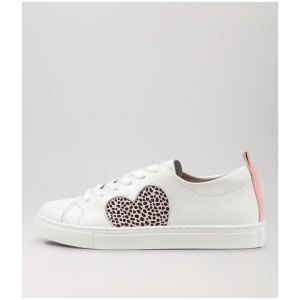 Heart Sneaker Pink Cheetah Leather Sneakers