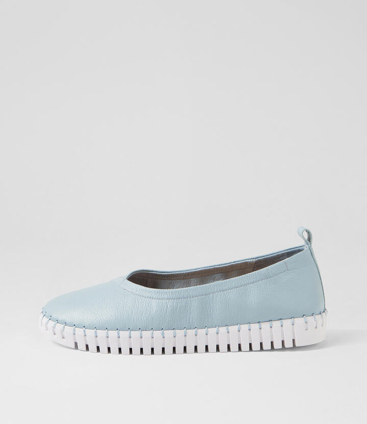 Heaton Denim White Leather Sneakers