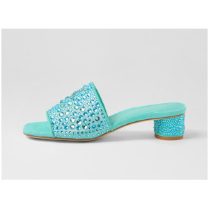 Heda Aquamarine Multi Suede Sandals