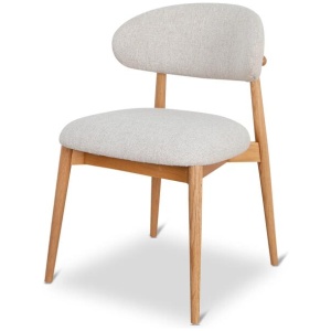 Heizer Oak Dining Chair - Coastal Beige by Interior Secrets - AfterPay Available