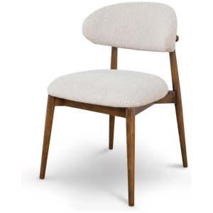 Heizer Walnut Dining Chair - Coastal Beige by Interior Secrets - AfterPay Available