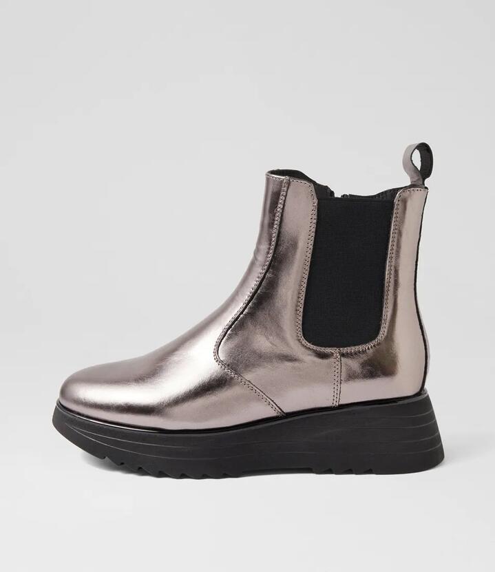 Hiccup Al Pewter Crush Black Sole Leather Pewter Crush Black Sole