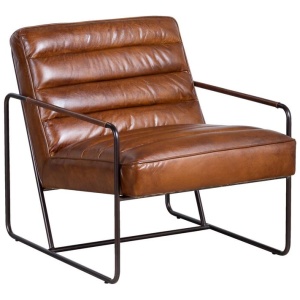 Hilda Leather Armchair, Havana Brown