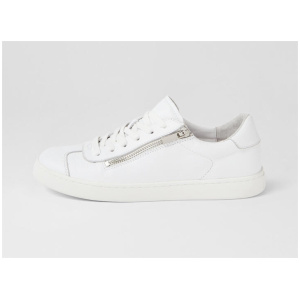 Hina White Leather Sneakers