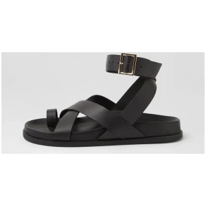 Hitch Black Leather Sandals