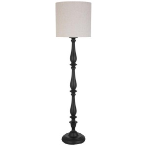 Hommer Floor Lamps Black Lighting Modern Beige Fabric Lights Telbix Australia