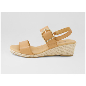 Honey Dark Tan Leather Sandals