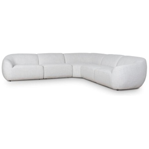 Howse Corner Fabric Sofa - Silver Grey by Interior Secrets - AfterPay Available