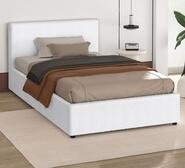 Ilawi King Single Boucle Bed Frame With Storage White