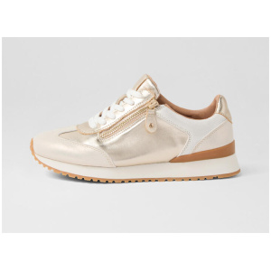 Ingryd Gold Metallic Leather Sneakers