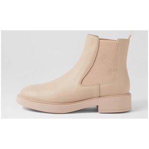 Iram Nude Leather Chelsea Boots
