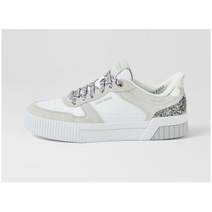 Jade White Silver Smooth Sneakers