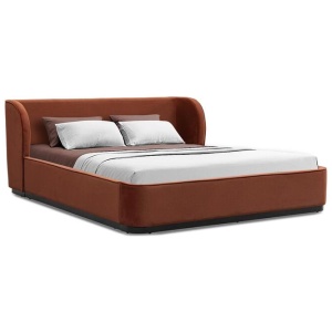 Jamar King Bed Frame - Umber Orange by Interior Secrets - AfterPay Available