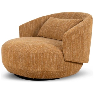 Janis Swivel Armchair - Ginger Brown by Interior Secrets - AfterPay Available