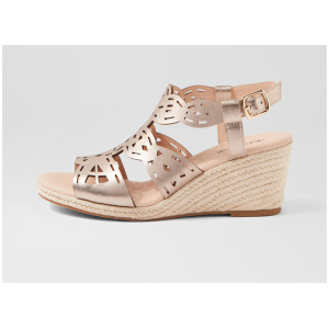 Javene Champagne Leather Sandals