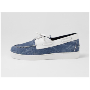 Jaylons Blue Dist White Leather Sneakers
