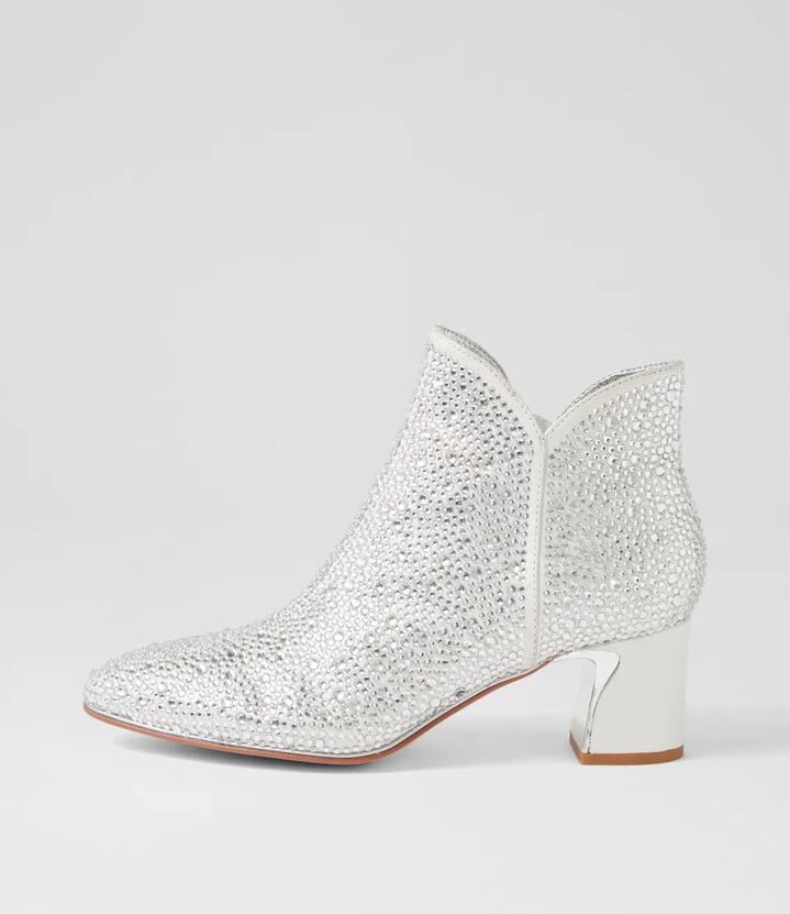 Jelanie Dj Silver Shimmer Leather Jewels Silver Shimmer