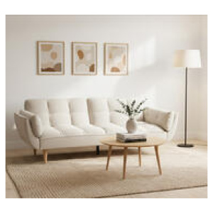 Jelliya 3 Seater Sofa Bed Neutral
