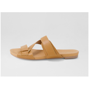 Jenergy Dark Tan Leather Slides