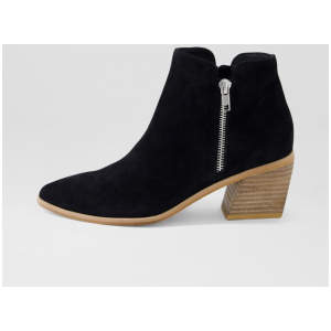 Joge Black Natural Suede Ankle Boots