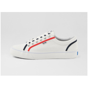 Jump Kick Canvas White Red Sneakers