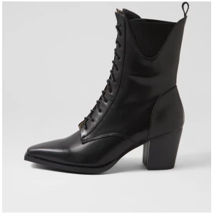 Jumping Ship Black Leather Calf Boots