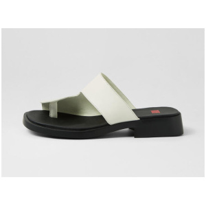 K201745 Twins White Natural Leather Sandals