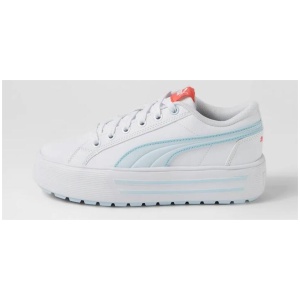 Kaia 2 White Blue Electric Blush Leather Sneakers