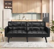 Kamden 3 Seater Sofa Bed Black