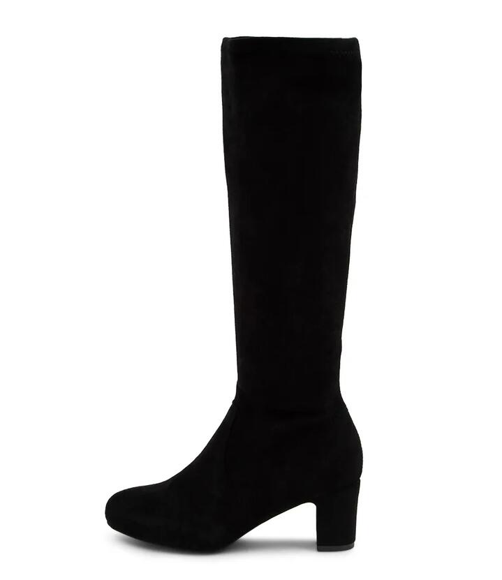 Kanter Black Microsuede Knee High Boots