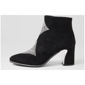 Kazou Dj Black Silver Suede Jewels Black Silver