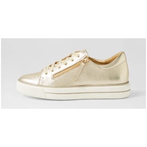 Kerk W Gold Tumble Leather Sneakers