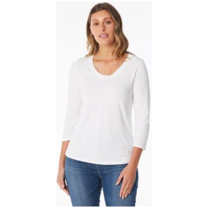 Khoko Collection Scoop Neck 3/4 Sleeve Tee